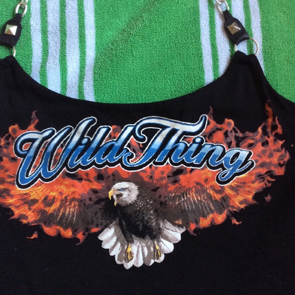 CURRENT MOOD size medium chain halter top crop top - Picture 8 of 14